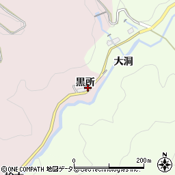 愛知県豊田市玉野町黒所周辺の地図