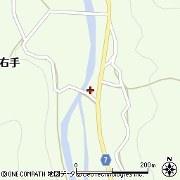 岡山県美作市右手376周辺の地図