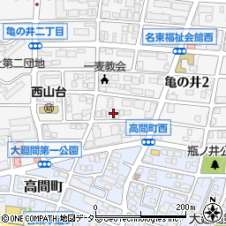 愛知県名古屋市名東区亀の井2丁目95周辺の地図