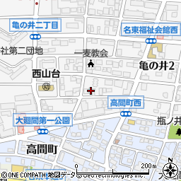 愛知県名古屋市名東区亀の井2丁目99周辺の地図