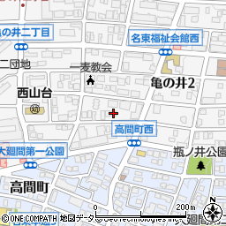 愛知県名古屋市名東区亀の井2丁目91周辺の地図