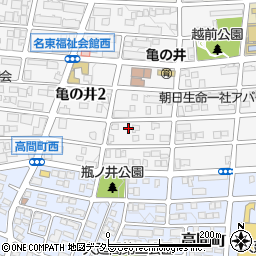 愛知県名古屋市名東区亀の井2丁目257周辺の地図