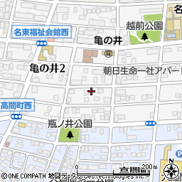 愛知県名古屋市名東区亀の井2丁目251周辺の地図