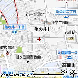 愛知県名古屋市名東区亀の井1丁目67周辺の地図