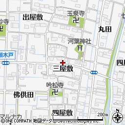 愛知県あま市七宝町川部（三屋敷）周辺の地図