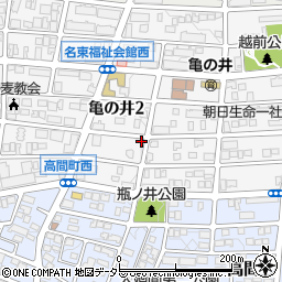 愛知県名古屋市名東区亀の井2丁目262周辺の地図