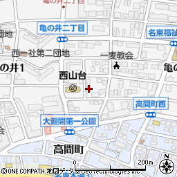 愛知県名古屋市名東区亀の井2丁目44周辺の地図