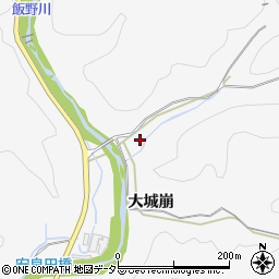 愛知県豊田市西広瀬町大城崩周辺の地図