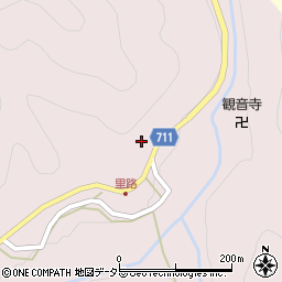 京都府京丹波町（船井郡）鎌谷奥（ニコノ下）周辺の地図