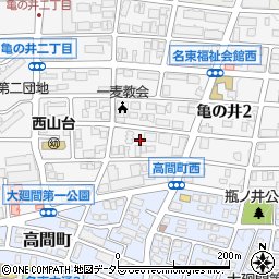 愛知県名古屋市名東区亀の井2丁目93周辺の地図
