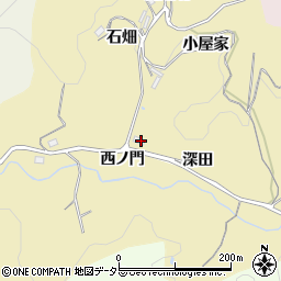 愛知県豊田市永野町西ノ門周辺の地図