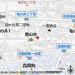 愛知県名古屋市名東区亀の井2丁目45周辺の地図