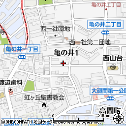 愛知県名古屋市名東区亀の井1丁目49-5周辺の地図