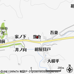 愛知県豊田市中立町落合周辺の地図