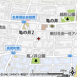 愛知県名古屋市名東区亀の井2丁目232周辺の地図