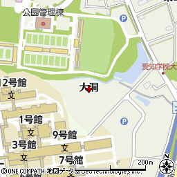 愛知県日進市北新町（大洞）周辺の地図