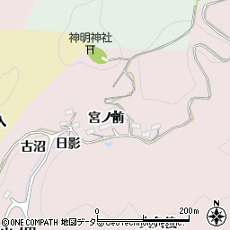 愛知県豊田市玉野町宮ノ前周辺の地図