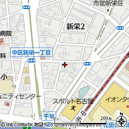 Ｄパーキング中区新栄２丁目第２駐車場周辺の地図
