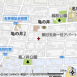愛知県名古屋市名東区亀の井2丁目238周辺の地図