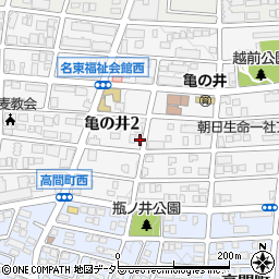 愛知県名古屋市名東区亀の井2丁目227周辺の地図