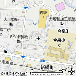 静岡県富士市今泉3丁目3周辺の地図