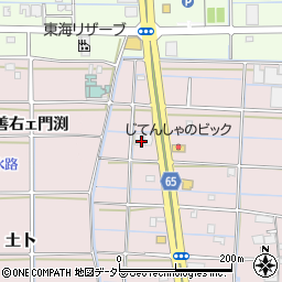 愛知県津島市大坪町折戸周辺の地図