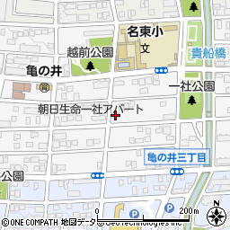 愛知県名古屋市名東区亀の井3丁目105周辺の地図