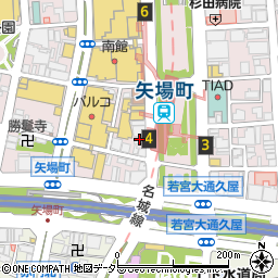 名古屋市役所交通局　地下鉄名城線矢場町駅周辺の地図