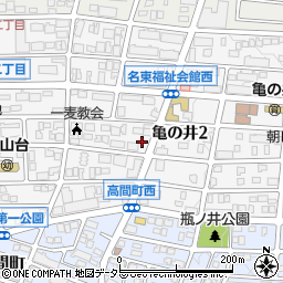 愛知県名古屋市名東区亀の井2丁目115周辺の地図