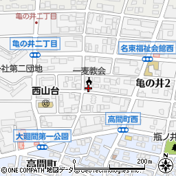 愛知県名古屋市名東区亀の井2丁目102周辺の地図