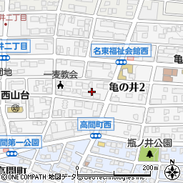 愛知県名古屋市名東区亀の井2丁目113周辺の地図