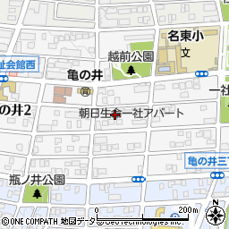 愛知県名古屋市名東区亀の井3丁目33周辺の地図