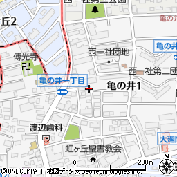 愛知県名古屋市名東区亀の井1丁目39周辺の地図