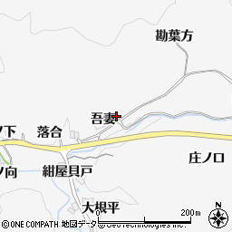 愛知県豊田市中立町吾妻周辺の地図