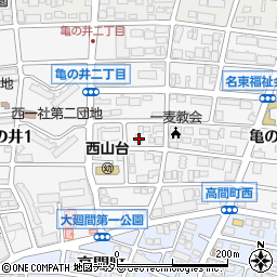愛知県名古屋市名東区亀の井2丁目35周辺の地図