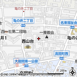 愛知県名古屋市名東区亀の井2丁目32周辺の地図