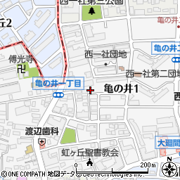 愛知県名古屋市名東区亀の井1丁目40周辺の地図