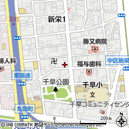 愛知県名古屋市中区新栄1丁目38-17周辺の地図
