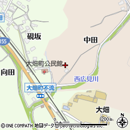 愛知県豊田市広幡町中田周辺の地図