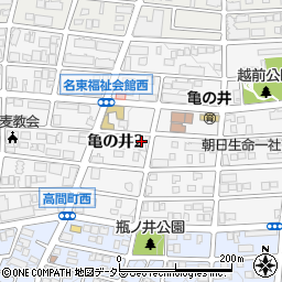 愛知県名古屋市名東区亀の井2丁目229周辺の地図