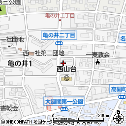 愛知県名古屋市名東区亀の井2丁目38周辺の地図
