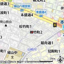 愛知県名古屋市千種区松竹町周辺の地図