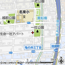 愛知県名古屋市名東区亀の井3丁目119周辺の地図