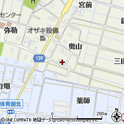 愛知県あま市七宝町桂奥山周辺の地図