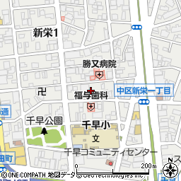 愛知県名古屋市中区新栄1丁目37周辺の地図