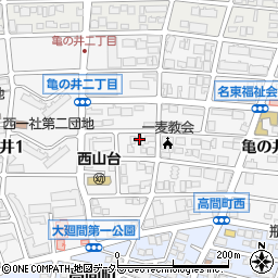 愛知県名古屋市名東区亀の井2丁目33周辺の地図
