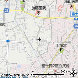 静岡県富士市比奈7周辺の地図