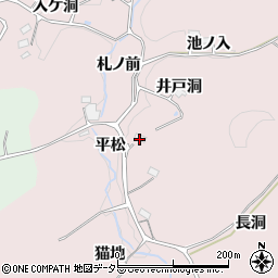 愛知県豊田市小手沢町井戸洞周辺の地図