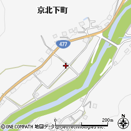京都府京都市右京区京北下町森脇周辺の地図