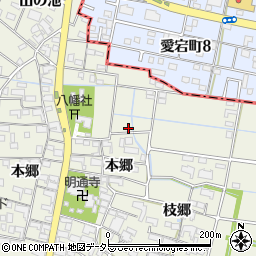 愛知県愛西市日置町（北浦）周辺の地図